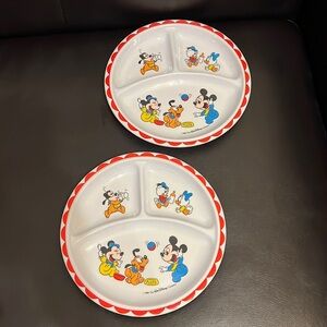 Vintage 1984 Disney Babies Plates (2)